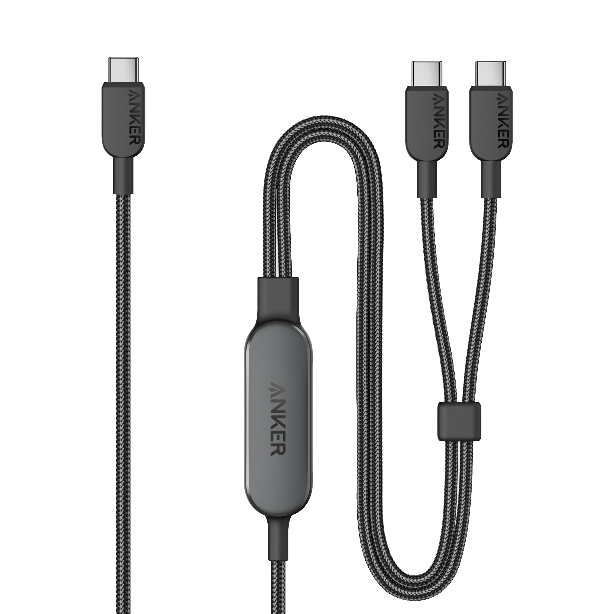 Anker 2-in-1 USB-C to USB-C Cable 140W (1.2m/4ft) -Black Anker 2-in-1 USB-C to USB-C Cable 140W (1.2m/4ft) -Black
